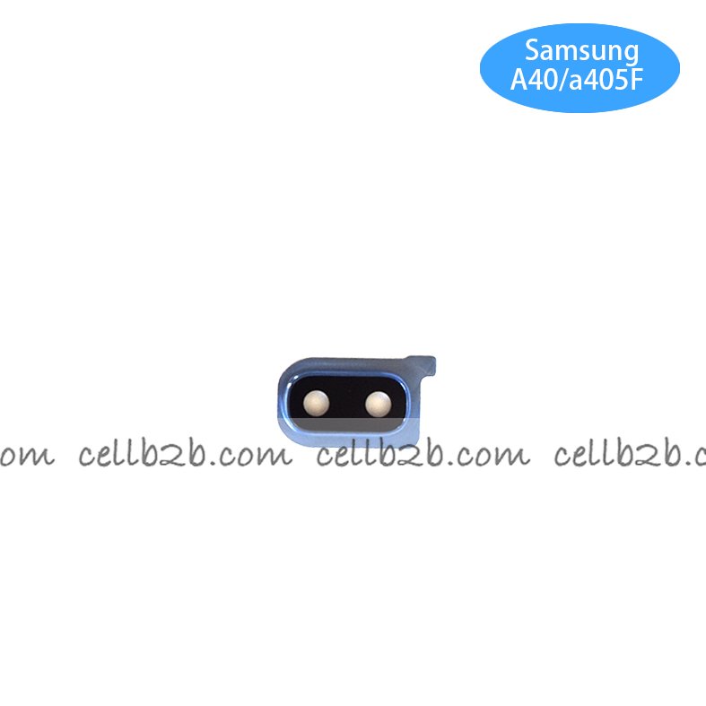 Cristal Cámara + Marco para Samsung A40 A405 Azul