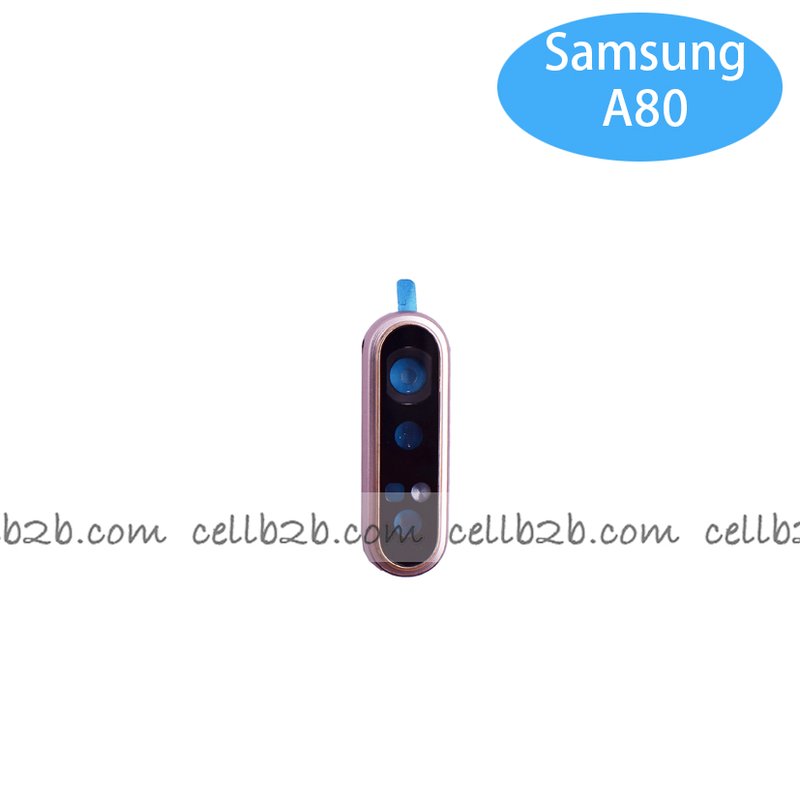 Cristal Cámara + Marco para Samsung A80 A805F Dorado