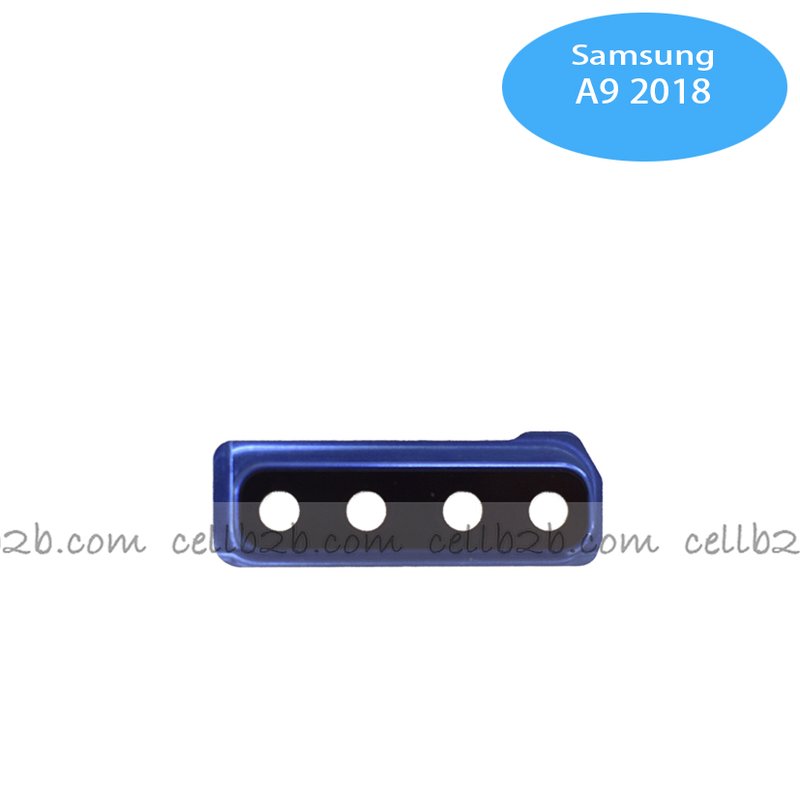 Cristal Cámara + Marco para Samsung A9 2018 A920 Azul