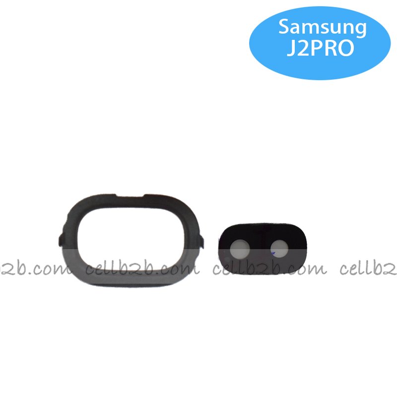 Cristal Cámara + Marco para Samsung J2 Pro 2018 J250 Negro