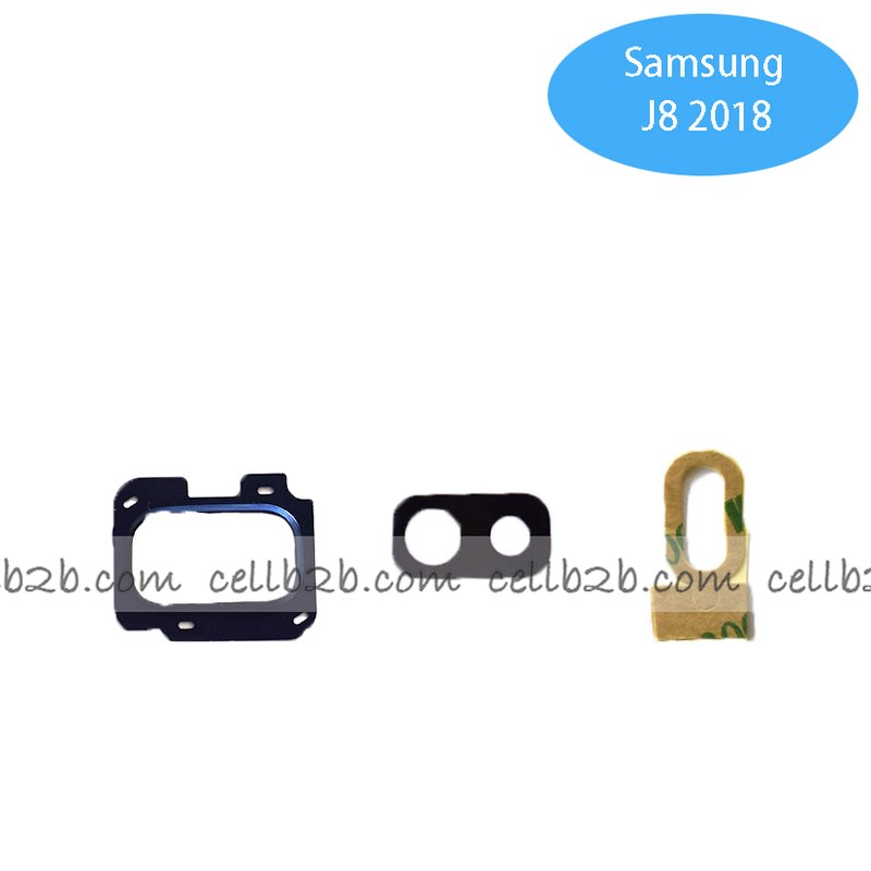 Cristal Cámara + Marco para Samsung J8 2018 J810 Azul