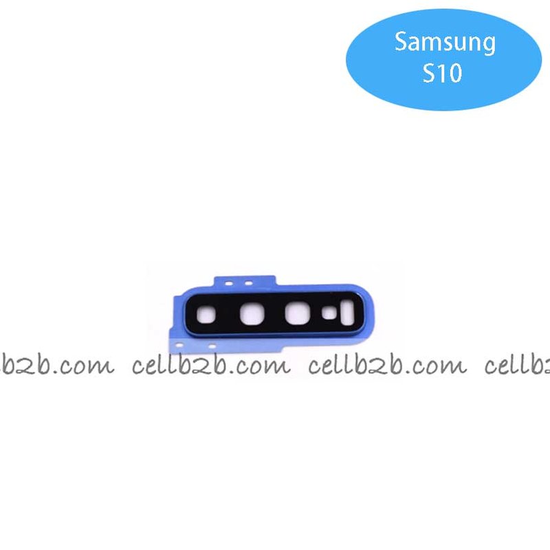Cristal Cámara + Marco para Samsung S10 G973 Azul