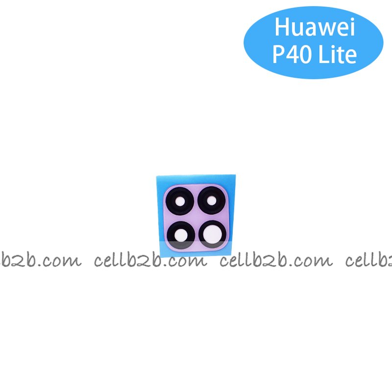 Cristal Cámara para Huawei P40 Lite Rosa con Pegatina camara
