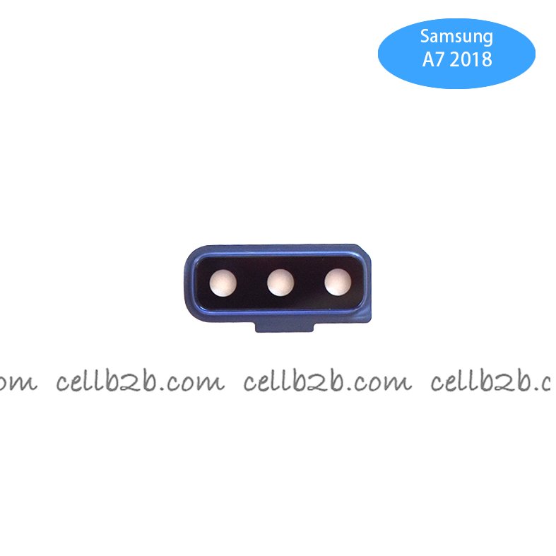 Cristal Cámara + marco para Samsung A7 2018 A750 Azul camara