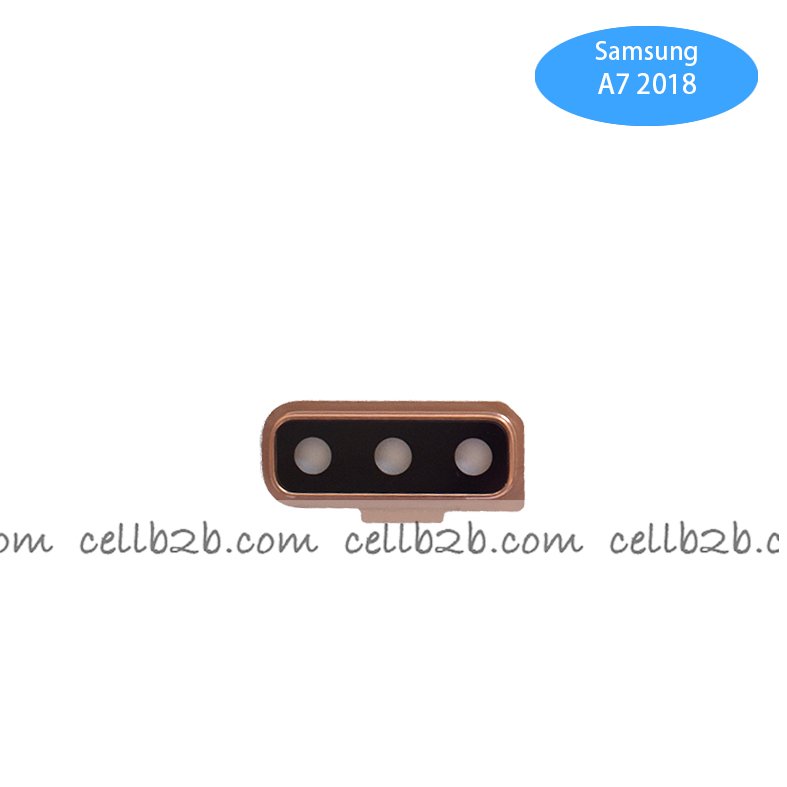 Cristal Cámara + marco para Samsung A7 2018 A750 Dorado camara