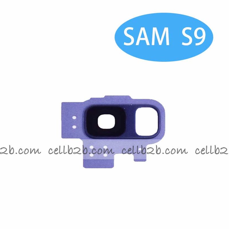 Cristal cámara+marco soporte para SAMSUNG SM-G960F Galaxy S9 Azul