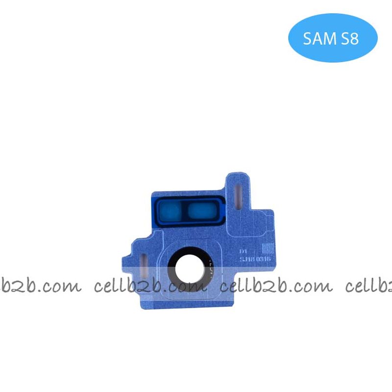 Cristal cámara+marco soporte para SAMSUNG SM-G950F Galaxy S8 Azul camara