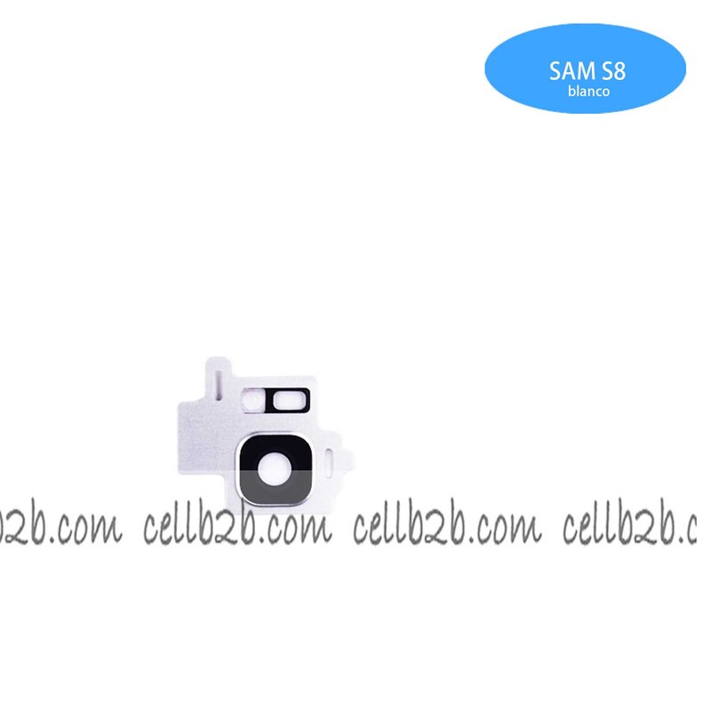 Cristal cámara+marco soporte para SAMSUNG SM-G950F Galaxy S8 Blanco