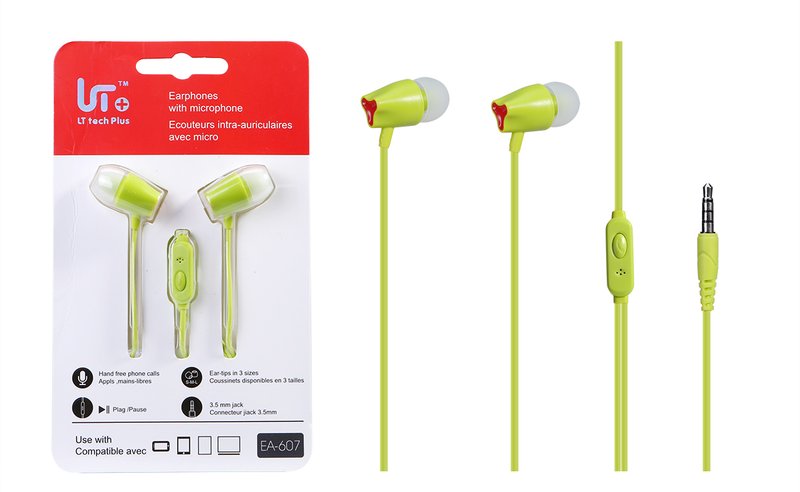 EA607 Auriculare con Micrófono 3.5mm LT TECH PLUS