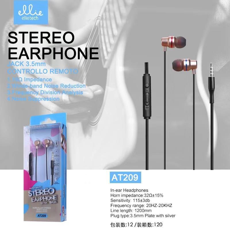 Ellietech AT209 Auriculares In-ear MIC+VOL