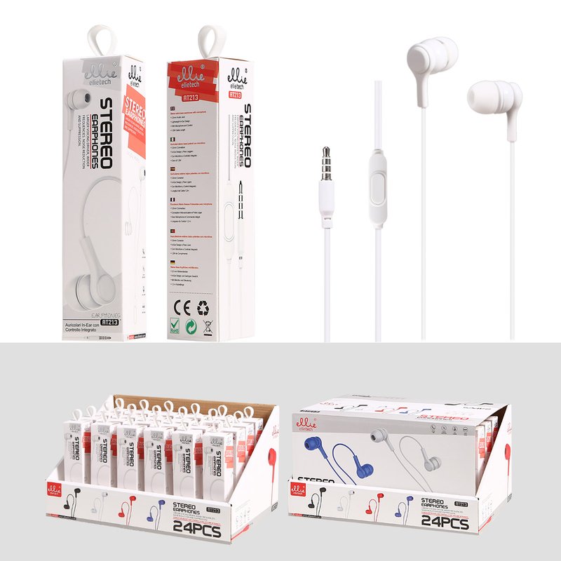 Ellietech AT213 Auriculares con Mic + Vol
