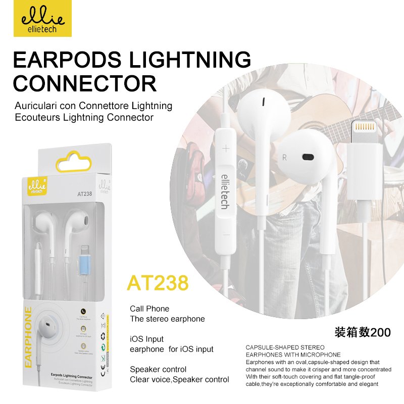 Ellietech AT238 Auriculares con Conector Lightning para iPhone（Crack version）