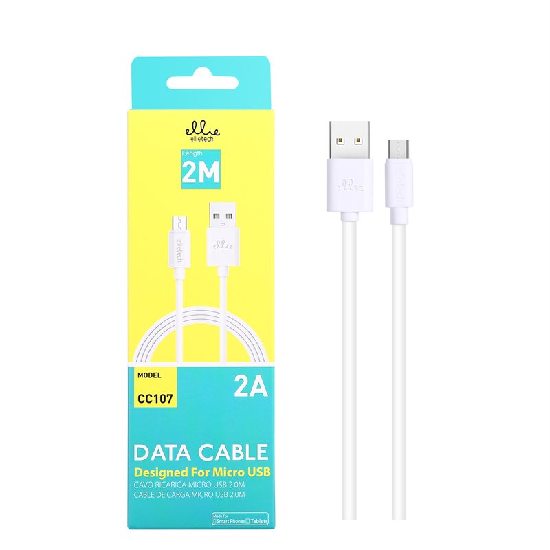 Ellietech CC107 Cable de Dato Micro USB 2A 2M