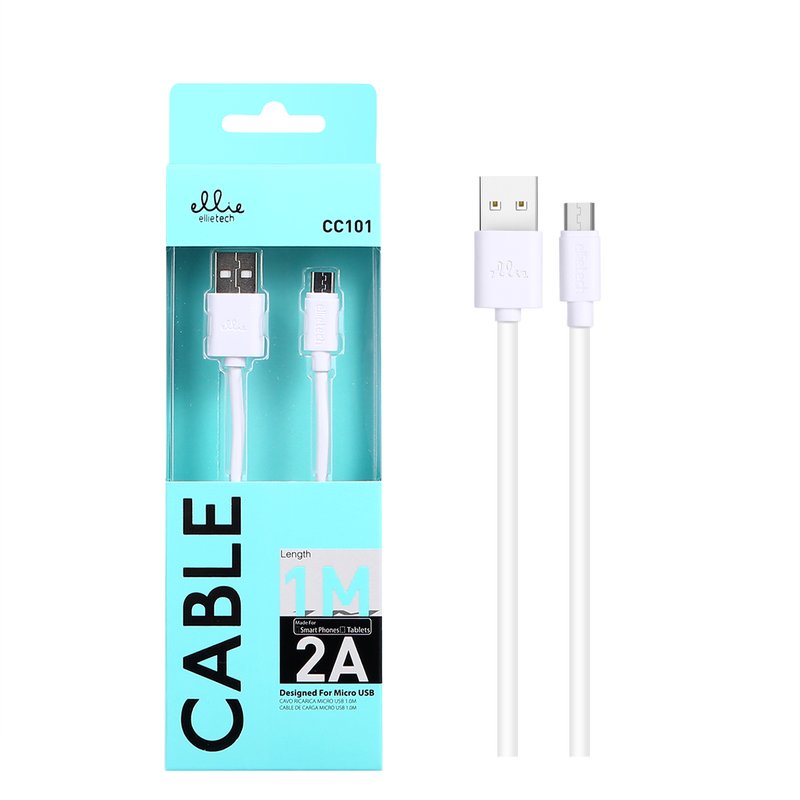 Ellietech CC101 Cable de Dato Micro Usb 2A 1M