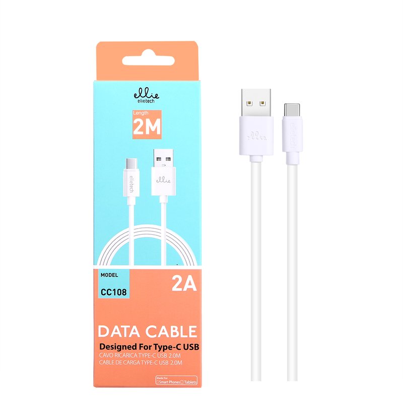Ellietech CC108 Cable de Dato Type-C 2A 2M