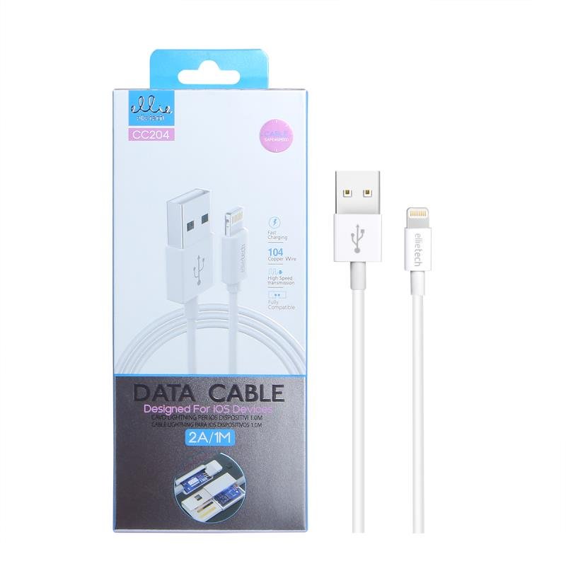Ellietech CC204 Cable de Dato Lightning para los dispositivos 2A/1.0M