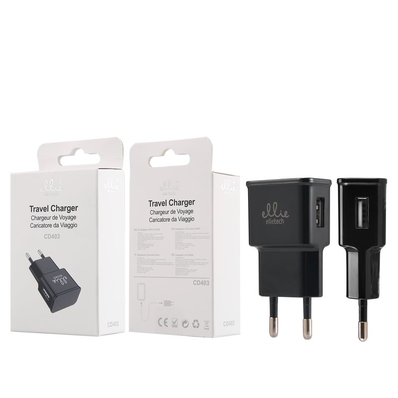 Ellietech CD403 Cargador USB de Pared sin Cable