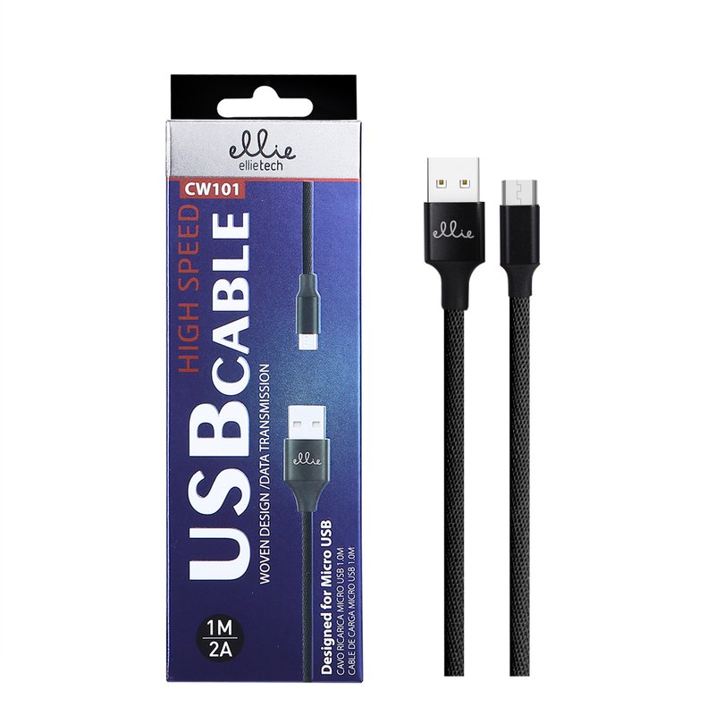 Ellietech CW101 Cable de Dato Micro Usb 2A 1M