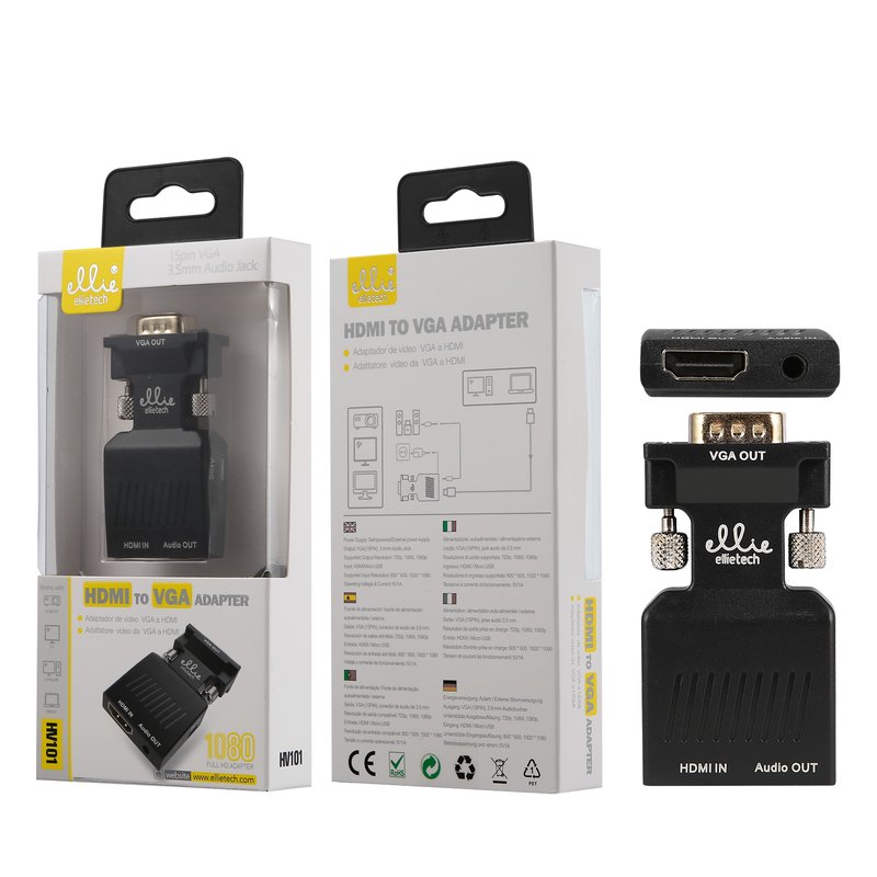 Ellietech HV101 Adaptador Video VGA a HDMI