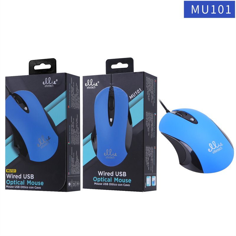 Ellietech MU101 Ratón Con Cable