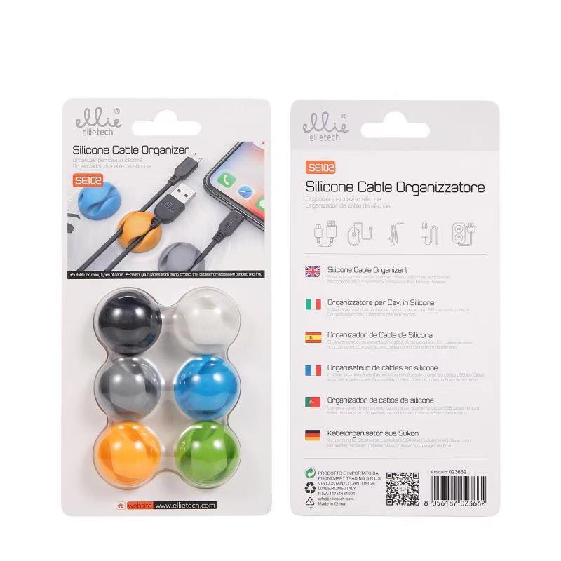 Ellietech SE102 Organizador de Cable para 2 Cables