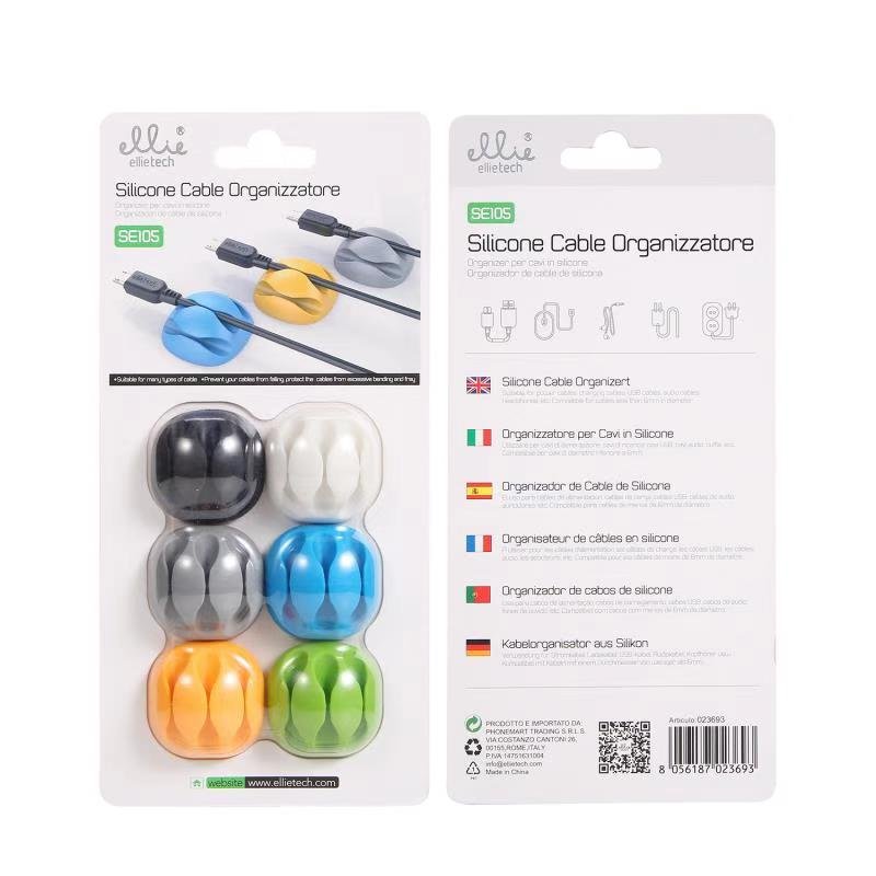 Ellietech SE105 Organizador de Cable para 3 Cables