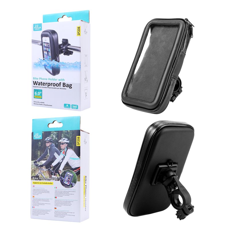 Ellietech SP208 Soporte Con Funda Impermeable Para Bicicleta
