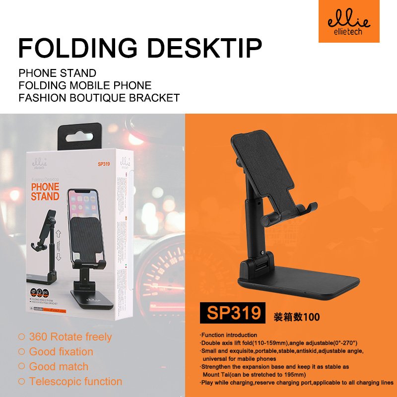 Ellietech SP319 Soporte de Escritorio Plegable para Móvil