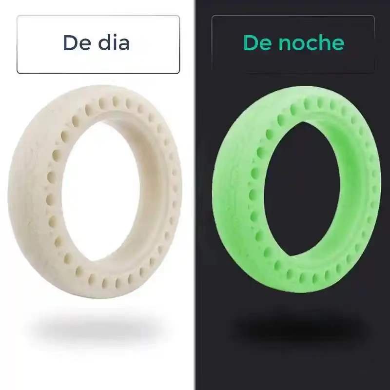 ES181 Rueda Maciza Fluorescente Verde 8.5x1/2 para Xiaomi Mi Elctric M365 / M365 Pro / M365 Pro 2 / 1S / Lite