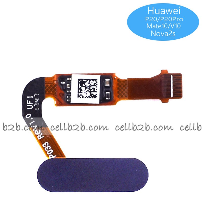 Flex de Home Botón con Lector de Huella para Huawei P20/ P20 Pro/ Mate 10/ V10/ Nova 2S Azul Oscuro