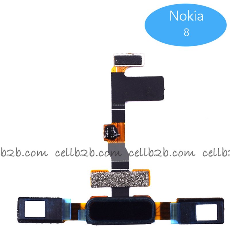 Flex de Lector de Huella para Nokia 8 Negro