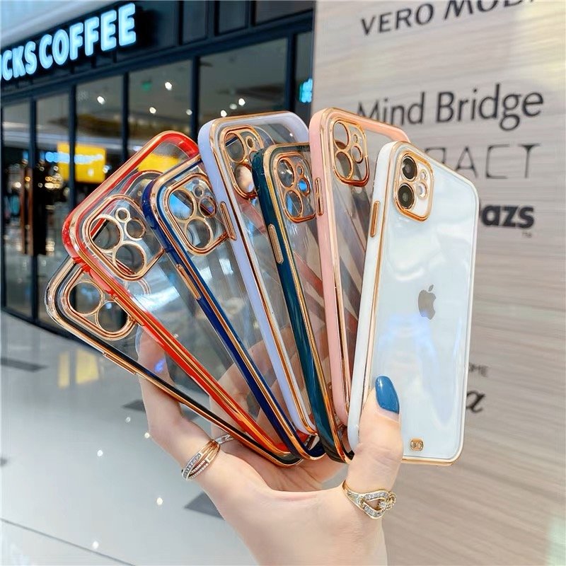 Funda Con Marco Dorado Para iPhone 14 Plus 6.7