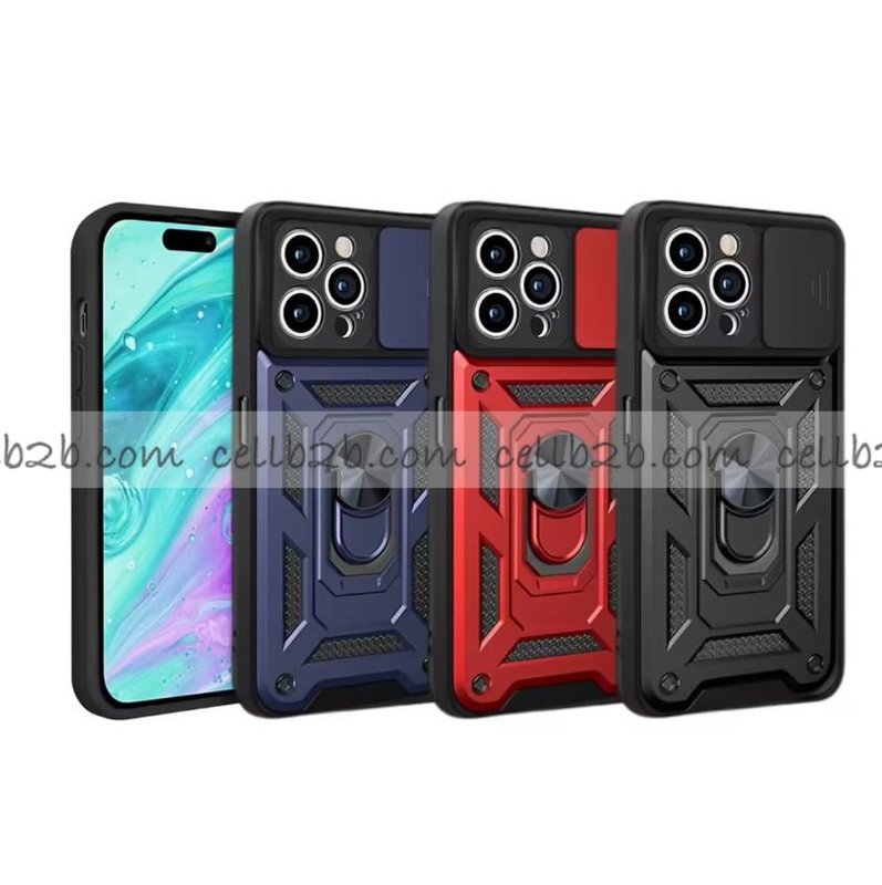 Funda Motomo Con Tapa Deslizable de Cámara Y Anillo Para iPhone 17