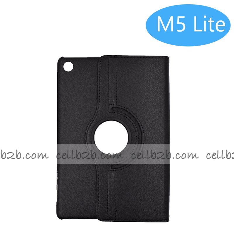 Funda para Tableta Huawei M5 Lite Giratoria 360 Grados de Cuero PU Negro