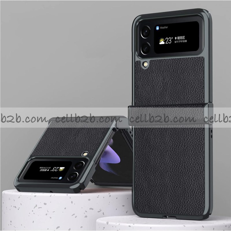 Funda Plegable De Piel Para Samsung Z Flip 4