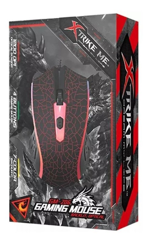 GM-206 Ratón Gaming Xtrick Me MIXED COLORS 4 Botones