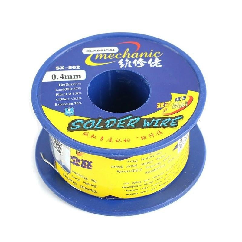 Hilo para Soldar de Doble Nucleo MC SX-862 0.4mm 60g