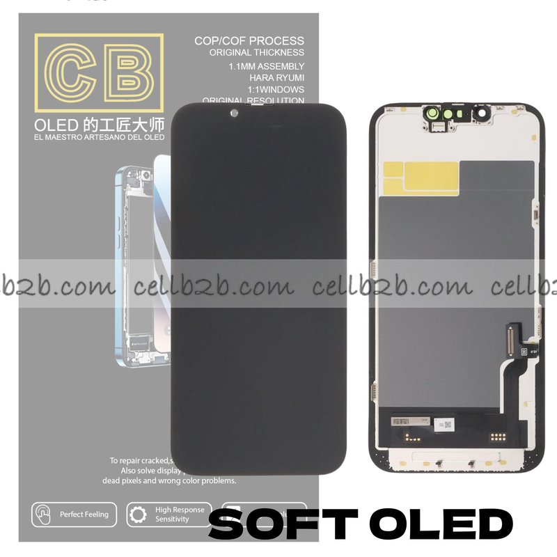 Pantalla « CB SOFT OLED » iPhone 13 Control IC Reemplazable LCD+TACTIL Completo