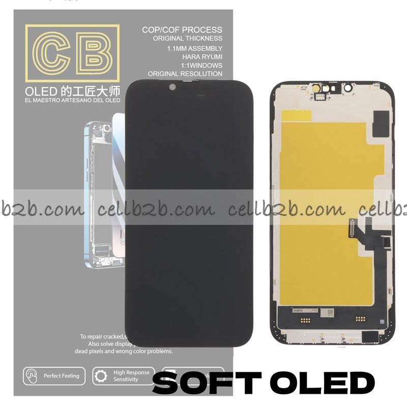 Pantalla « CB SOFT OLED » iPhone 14 Plus Control IC Reemplazable LCD+TACTIL Completo