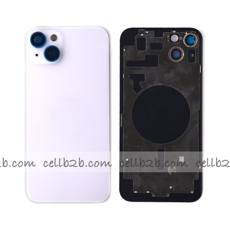 Tapa Trasera Cristal para Iphone 14 Plus con Marco Lateral + Marco de cámara Lila