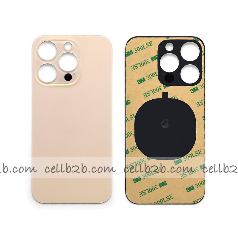 Tapa Trasera Cristal para iPhone 14 Pro Dorada