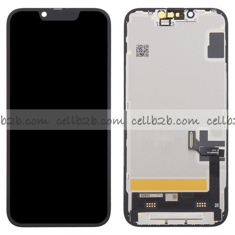 Pantalla iPhone 14 DD OLED Soft LCD+Táctil Negra Completa (Control IC Reemplazable)