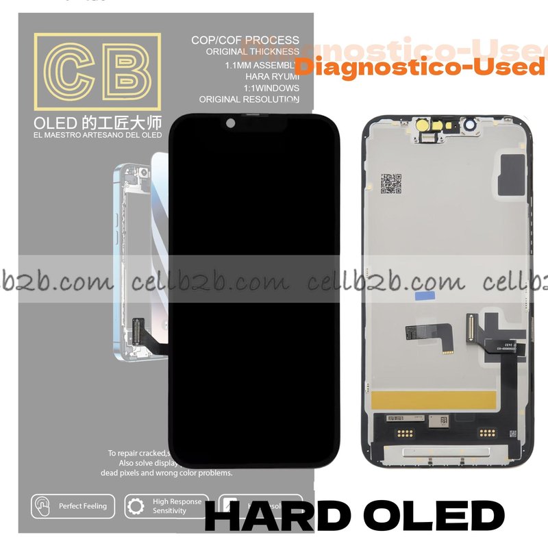 Pantalla « CB Hard OLED Diagnostic-Used » iPhone 14 Control IC Reemplazable LCD+TACTIL Completo