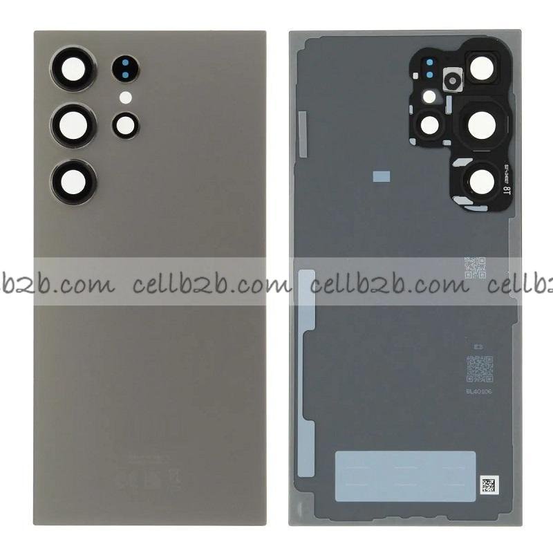 Tapa Trasera para Samsung S24 Ultra S928B Gris Titanium CON LENTE