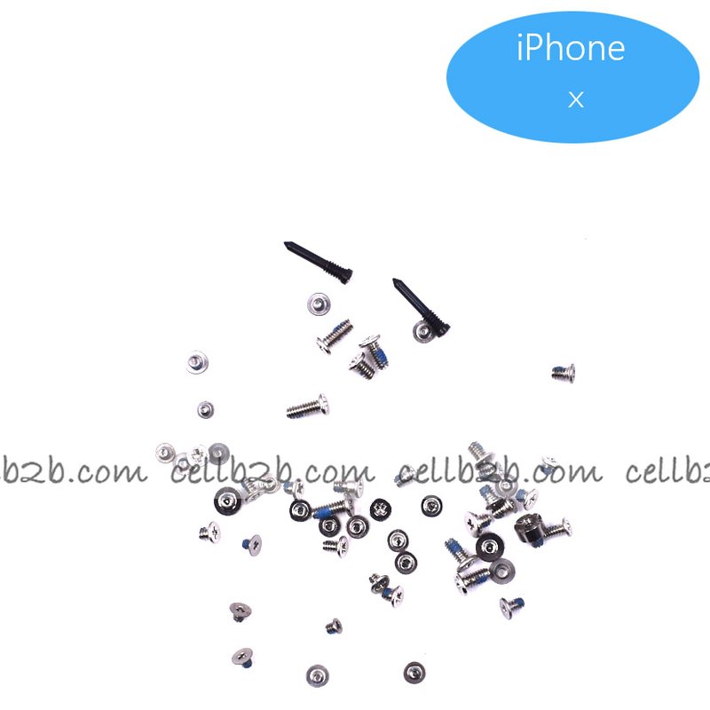 Juego Completo de Tornillos para iPhone X Negro