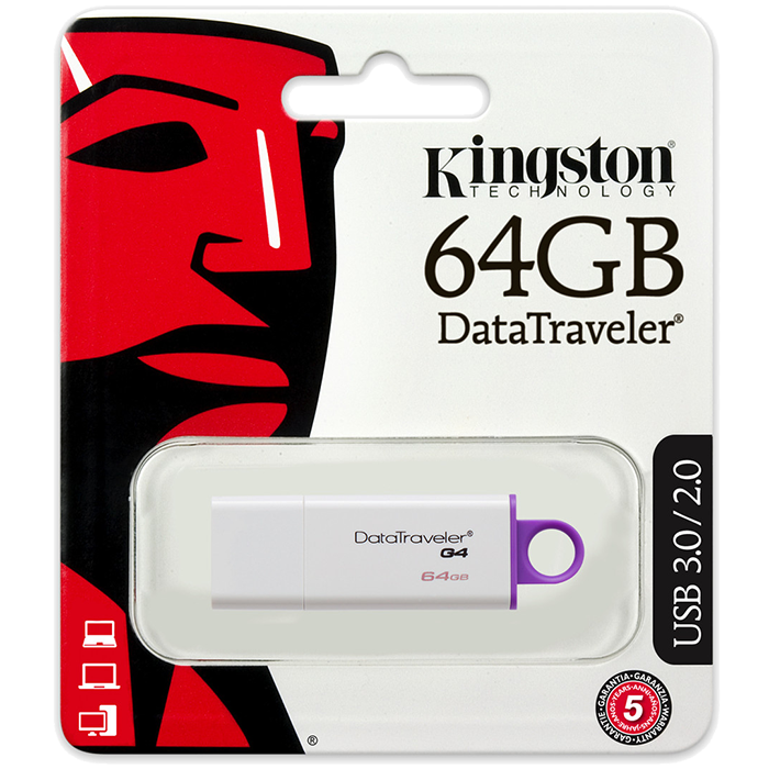 *Kingston Pendrive 64GB Memoria USB 3.0/2.0 Date Traveler 100