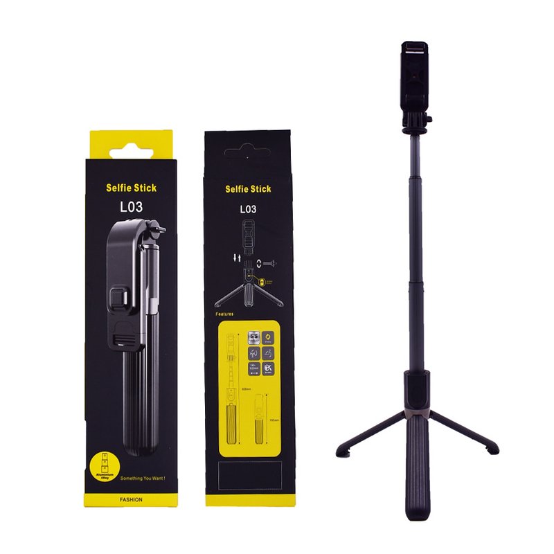 L03 Tripode Aluminio Selfie Stick con Bluetooth