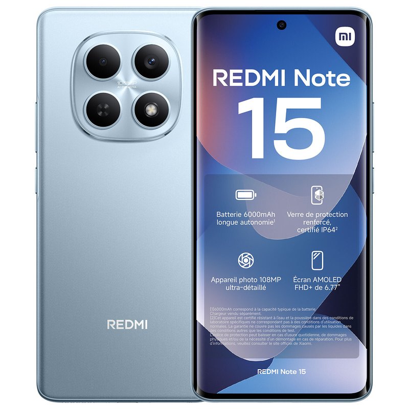 *Móvil Xiaomi Redmi Note 15 4G 6+128GB Azul