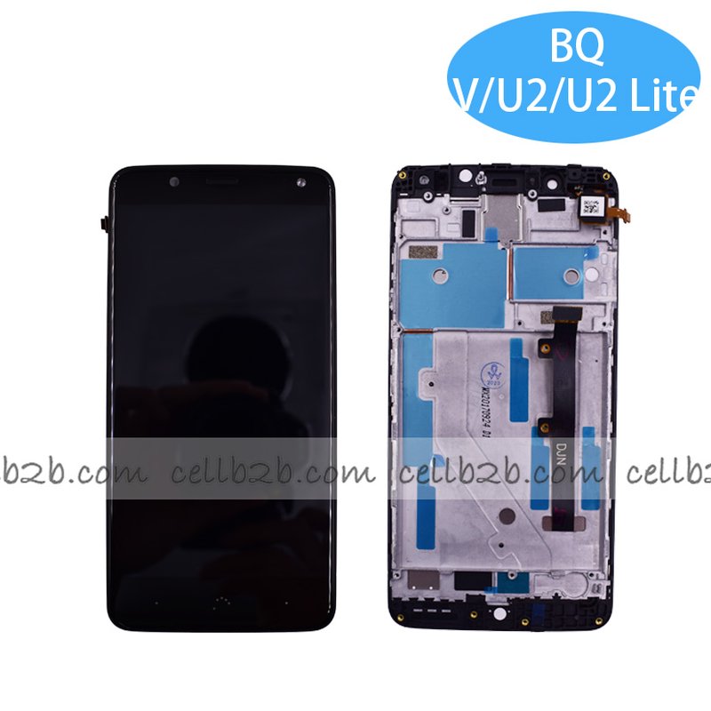 Original Pantalla BQ V/ U2/ U2 LITE/ VS Negra CON MARCO Completa LCD+Táctil
