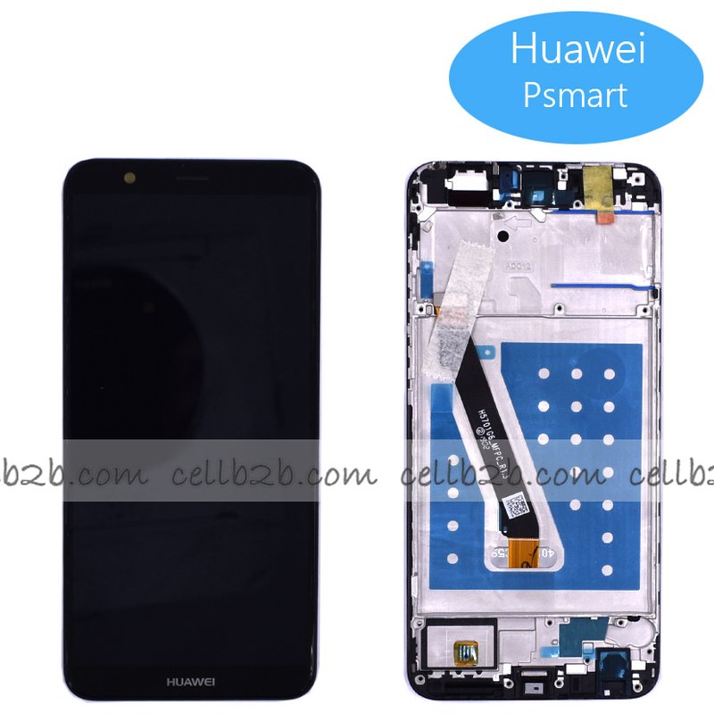 Original Pantalla Huawei P Smart Negro con Marco Completa LCD+Táctil